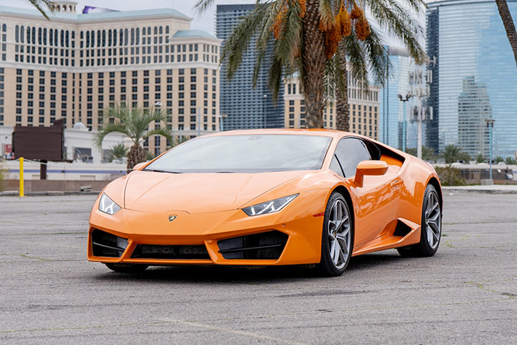 Lamborghini Huracan EVO Spyder on the Las Vegas Strip