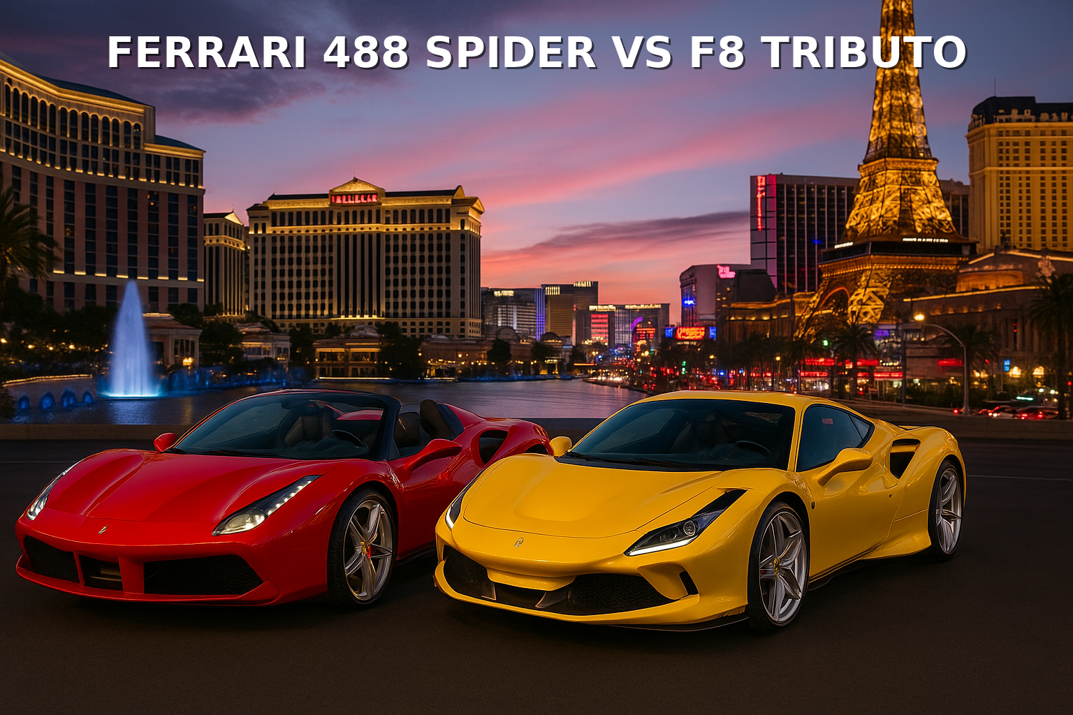 Ferrari 488 Spider vs F8 Tributo: Las Vegas Rental Showdown — Specs, Costs & Best Use‑Cases